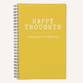 inspirierendes Glücksangebot in gelbem Individuell Notizblock (Vorderseite)