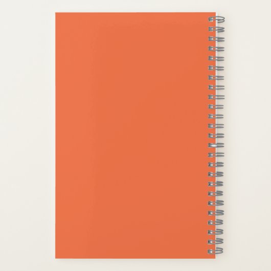 inspirierendes Glücksangebot in Orange Personalisi Notizblock (Rückseite)