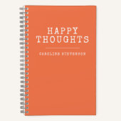 inspirierendes Glücksangebot in Orange Personalisi Notizblock (Vorderseite)