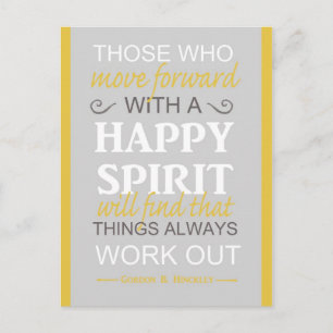 inspirierendes Gordon B. Hinckley LDS-Zitat Postkarte