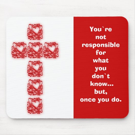 inspirierendes Herzkreuz Mousepad (Vorne)