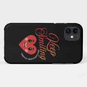 Inspirierendes iPhone-Case 'Weiterlächeln' Case-Mate iPhone Hülle (Rückseite (Horizontal))