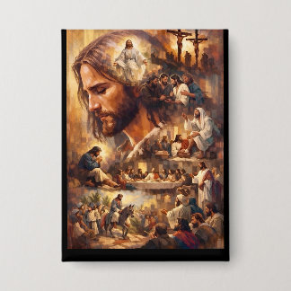 Inspirierendes Jesus-Christus-Schlüsselanhänger – Button