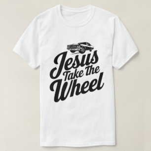 Inspirierendes „Jesus übernimmt das Steuer“ T-Shirt