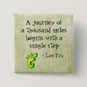 inspirierendes Lao Tzu Zitat Button (Vorderseite)
