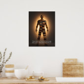 Inspirierendes Lesewandkunst-Zitat Poster (Küche)