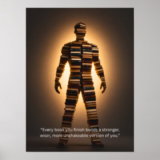 Inspirierendes Lesewandkunst-Zitat Poster