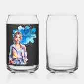 Inspirierendes Mädchen Grafik Dosenglas (Rückseite)