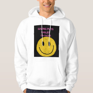 Inspirierendes Männer-Pu 'Geben bringt Lächeln auf Hoodie