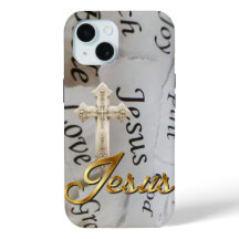 Inspirierendes monochromes Glaube Beige Kreuz Jesu