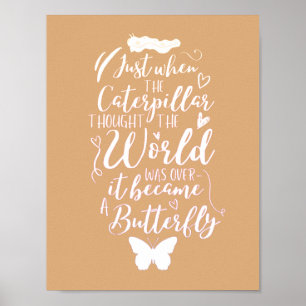 inspirierendes Motivierend Schmetterlingsangebot Poster