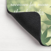 Inspirierendes Naturzitat Mousepad (Ecke)
