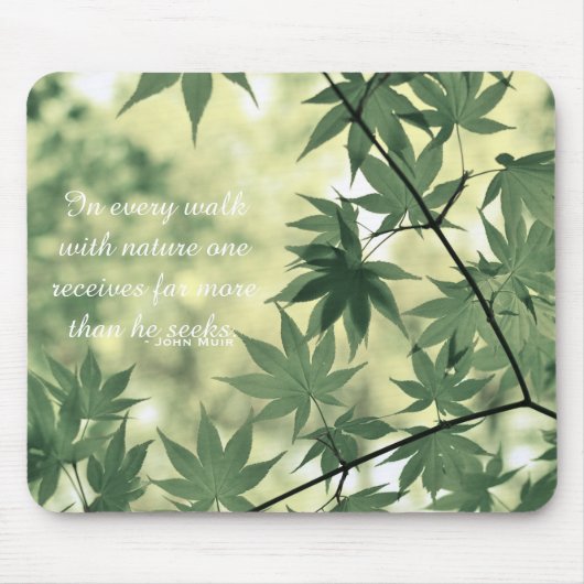 Inspirierendes Naturzitat Mousepad (Vorne)