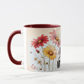Inspirierendes/Positives Blumen-Zitat-Wrap Tasse (Links)