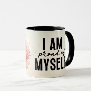 Inspirierendes/Positives Blumen-Zitat Wrap Tasse