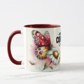 Inspirierendes/Positives Blumen-Zitat-Wrap  Tasse (Links)