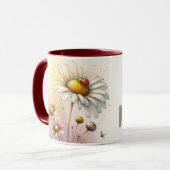 Inspirierendes/Positives Blumen-Zitat-Wrap  Tasse (Vorderseite Links)