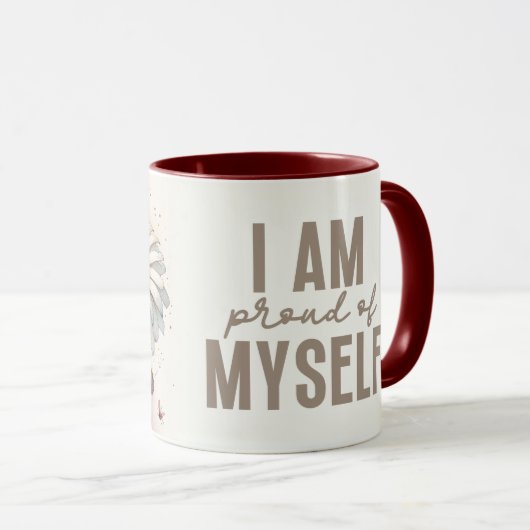 Inspirierendes/Positives Blumen-Zitat-Wrap  Tasse (VorderseiteRechts)