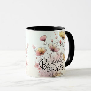Inspirierendes/Positives Blumen-Zitat-Wrap  Tasse