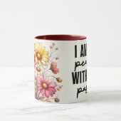Inspirierendes/Positives Blumen-Zitat Wrap  Tasse (Zentrum)