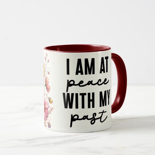 Inspirierendes/Positives Blumen-Zitat Wrap  Tasse (VorderseiteRechts)