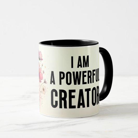 Inspirierendes/Positives Blumenzitat Wrap  Tasse (VorderseiteRechts)