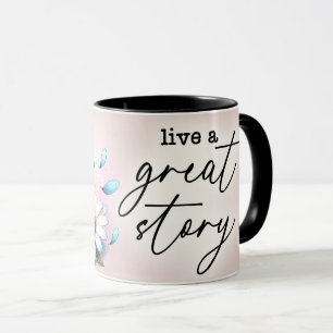 Inspirierendes/Positives Blumenzitat Wrap Tasse
