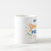 Inspirierendes positives Zitatdesign Kaffeetasse (Mittel)