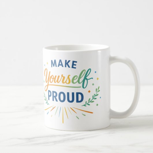 Inspirierendes positives Zitatdesign Kaffeetasse (Rechts)