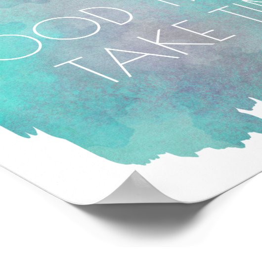 inspirierendes Poster Gutes braucht Zeit Zitat (Ecke)