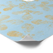 inspirierendes Poster, Typografie, kundenblau Poster (Ecke)