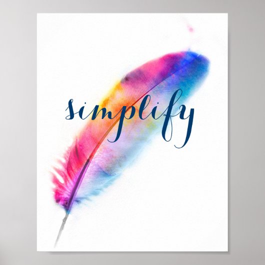 inspirierendes Poster vereinfachen farbenfrohe Fed (Vorne)