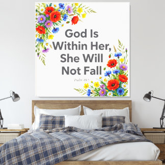 Inspirierendes religiöses Zitat Botanisch umwickel Leinwanddruck