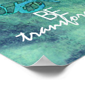 inspirierendes Schmetterlingskunstposter verwandel Poster (Ecke)