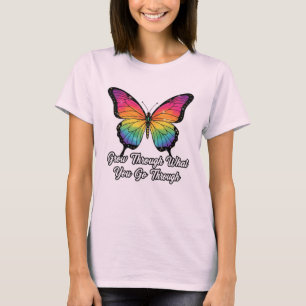 Inspirierendes Schmetterlingszitat Wachsen Durch E T-Shirt