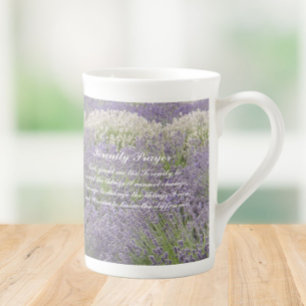 Inspirierendes Serenity-Gebet Lavendelgarten Porzellantasse