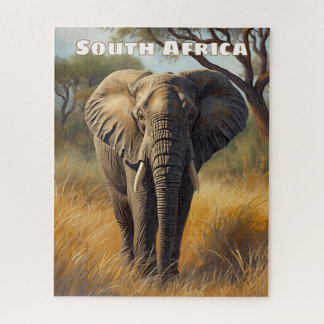 Inspirierendes Südafrika-Elefanten-Naturbild Puzzle