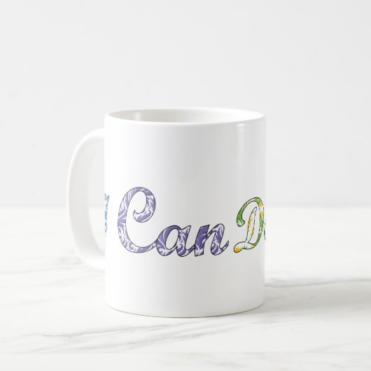 inspirierendes Textdesign Kaffeetasse (Vorderseite Links)