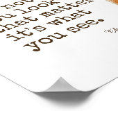 inspirierendes Thoreau Zitat mit Feder Poster (Ecke)