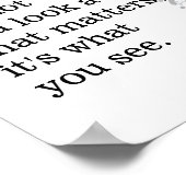 inspirierendes Thoreau Zitat schwarz-weißes Poster (Ecke)