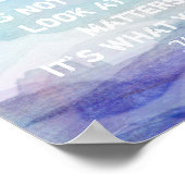 inspirierendes Thoreau zitiert Aquarelldesign Poster (Ecke)