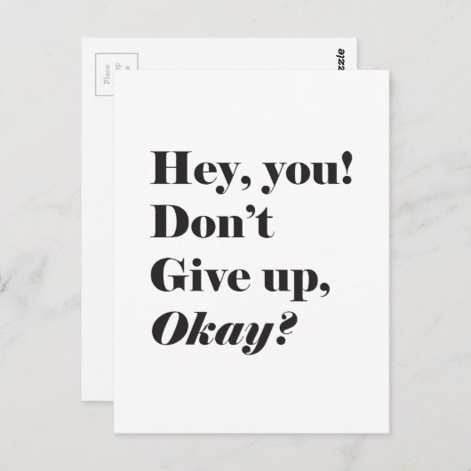 inspirierendes und ermutigendes Angebot Postkarte (Vorne/Hinten)