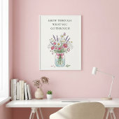 Inspirierendes Wildblumen-Mason-Glas-Plakat Poster