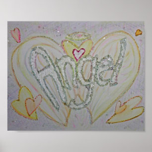 Inspirierendes Wort Engel Kunstposter Druck Poster