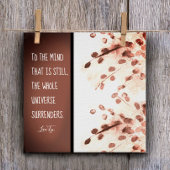 inspirierendes Zen Zitat Lao Tzu Naturkunst braun Poster