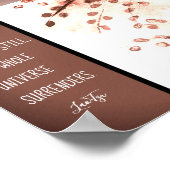 inspirierendes Zen Zitat Lao Tzu Naturkunst braun Poster (Ecke)