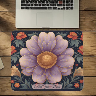 Inspirierendes Zitat Art Nouveau Frühlingsgarten C Mousepad
