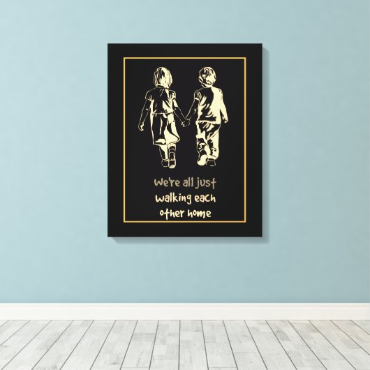 Inspirierendes Zitat auf der Zuhause Leinwanddruck (Insitu (Holzboden))