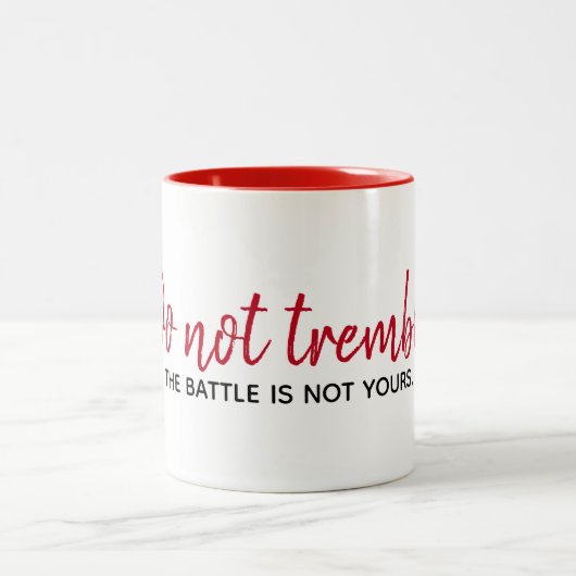 inspirierendes Zitat auf Weiß Zweifarbige Tasse (Mittel)