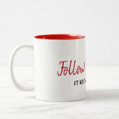 inspirierendes Zitat auf Weiß Zweifarbige Tasse (Links)